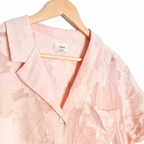 Aritzia Wilfred Atticus Button-Up Blush Pink - Size Small - Picture 7 of 12